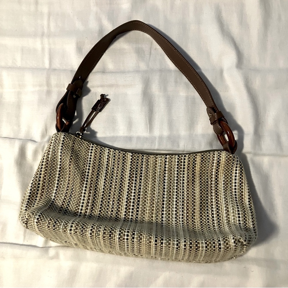 Vintage Brown and Cream Handbag